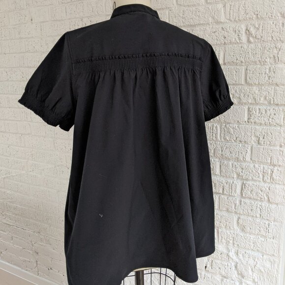 ATHLETA POPLIN TOP BLACK SZ.M NEW - Picture 3 of 9